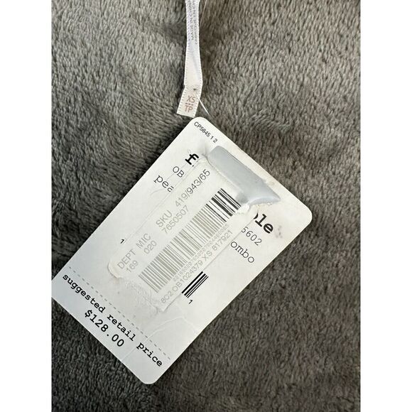 NWT FREE PEOPLE Opposites Attract Waffle Knit Mixed Media Mini Dress XS - Picture 11 of 14